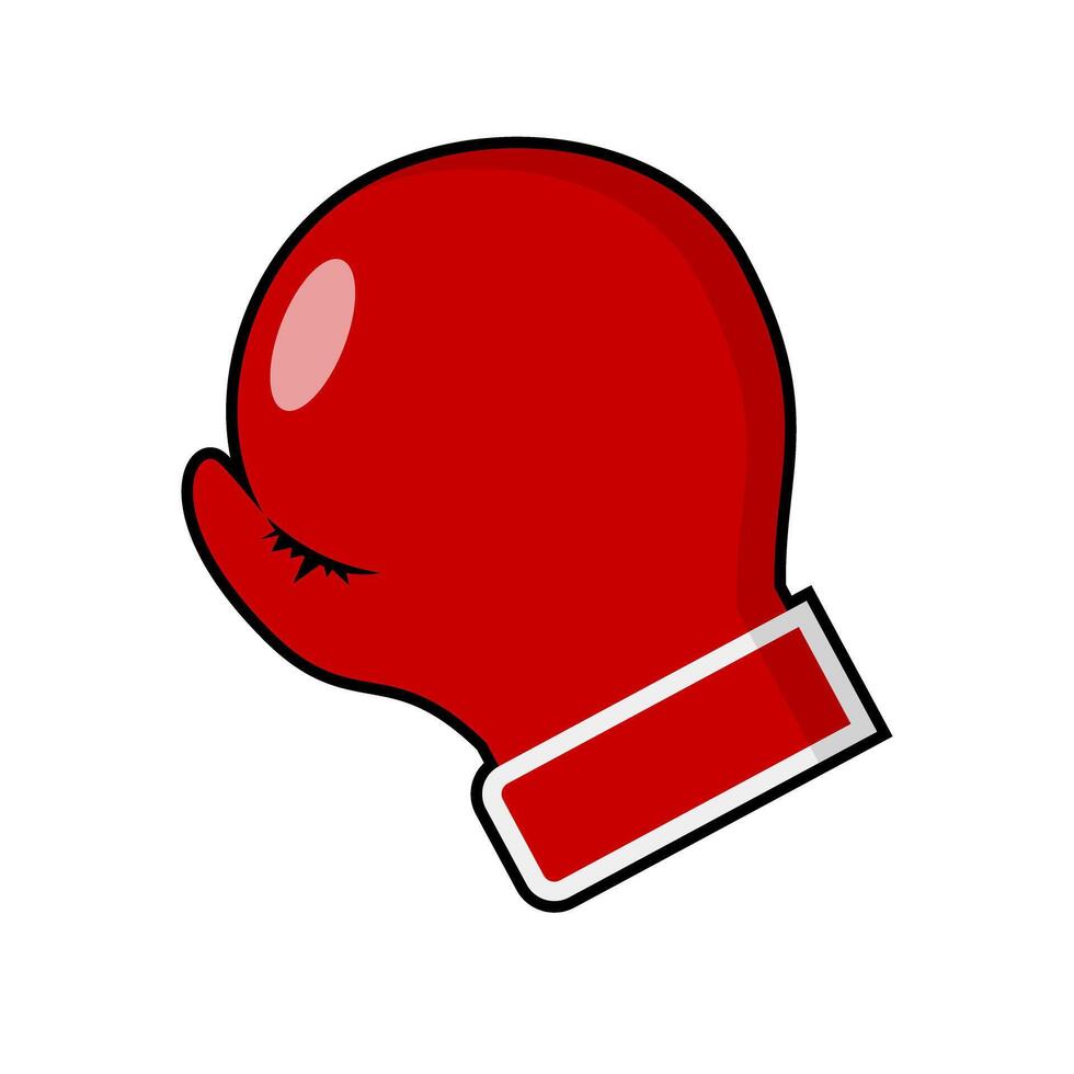 Red boxing glove icon. vector