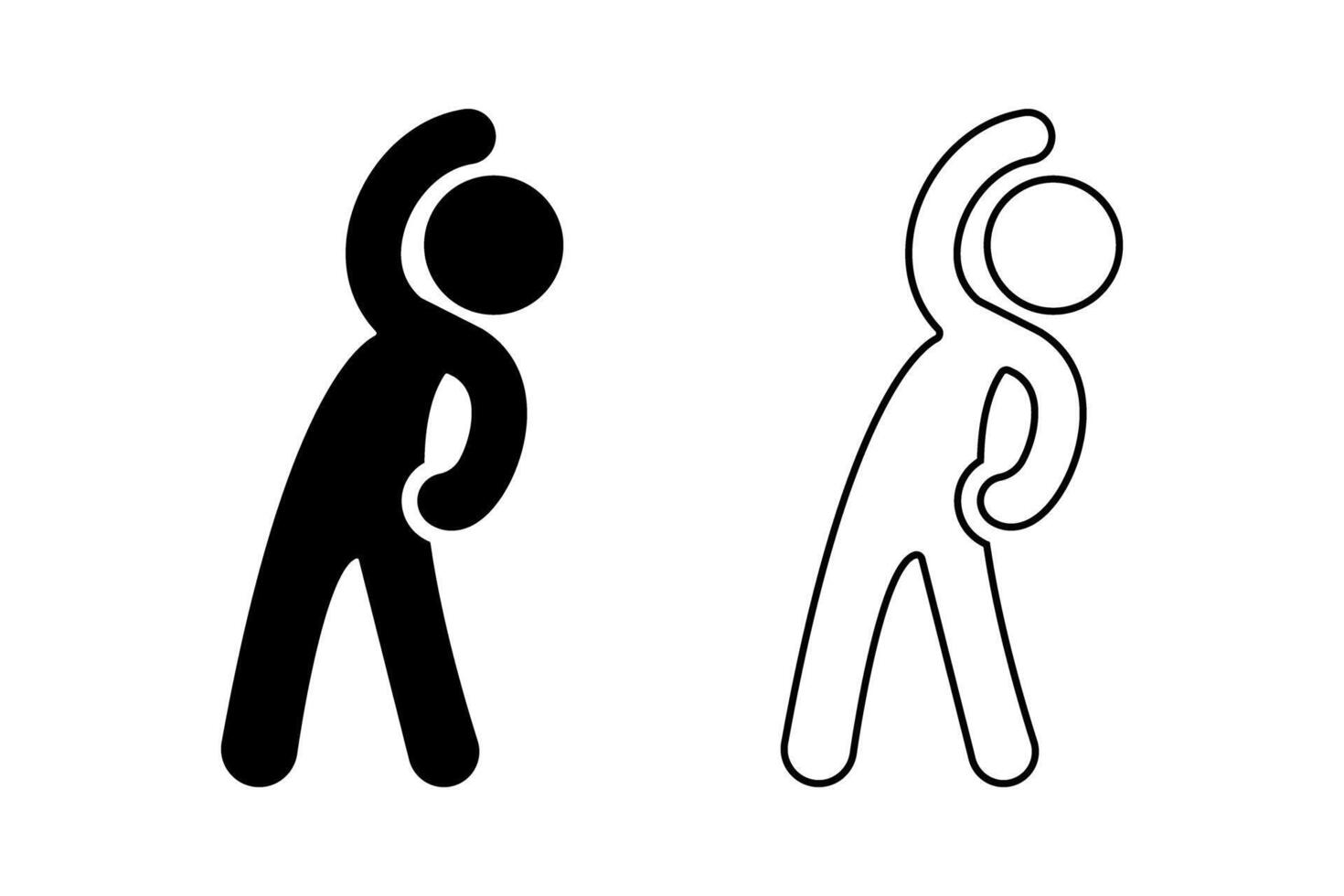 Radio calisthenics icon set. vector