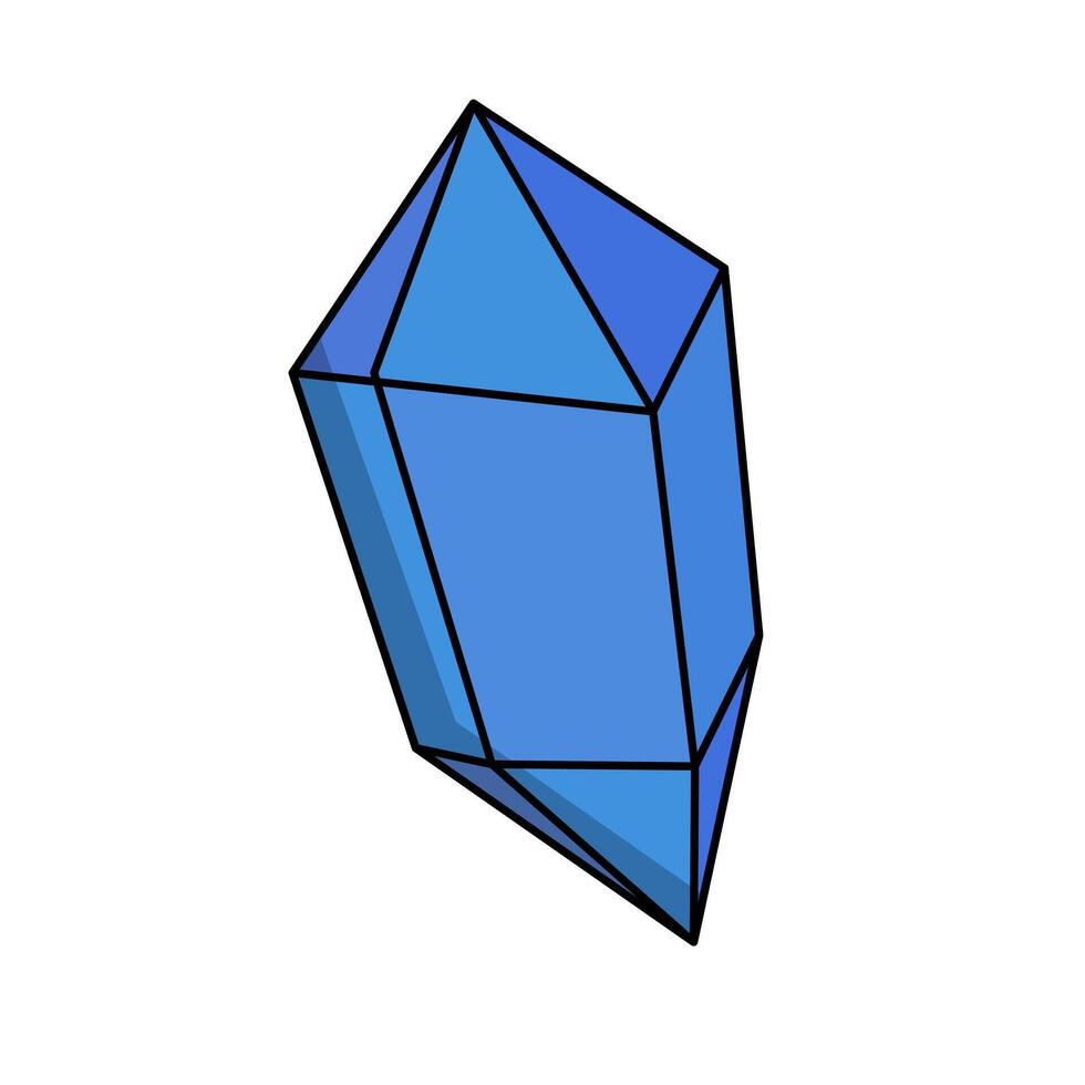 Blue beautiful gemstone icon. vector