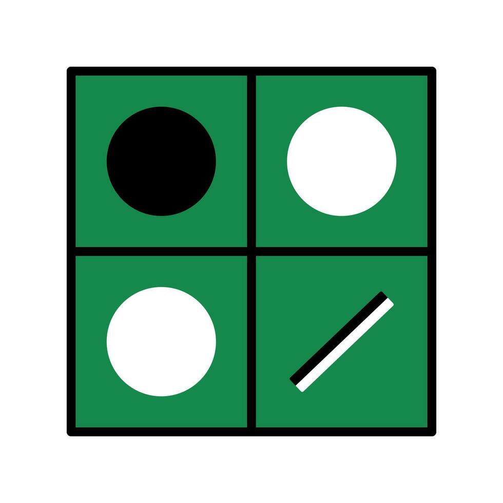 Reversi board game icon. vector