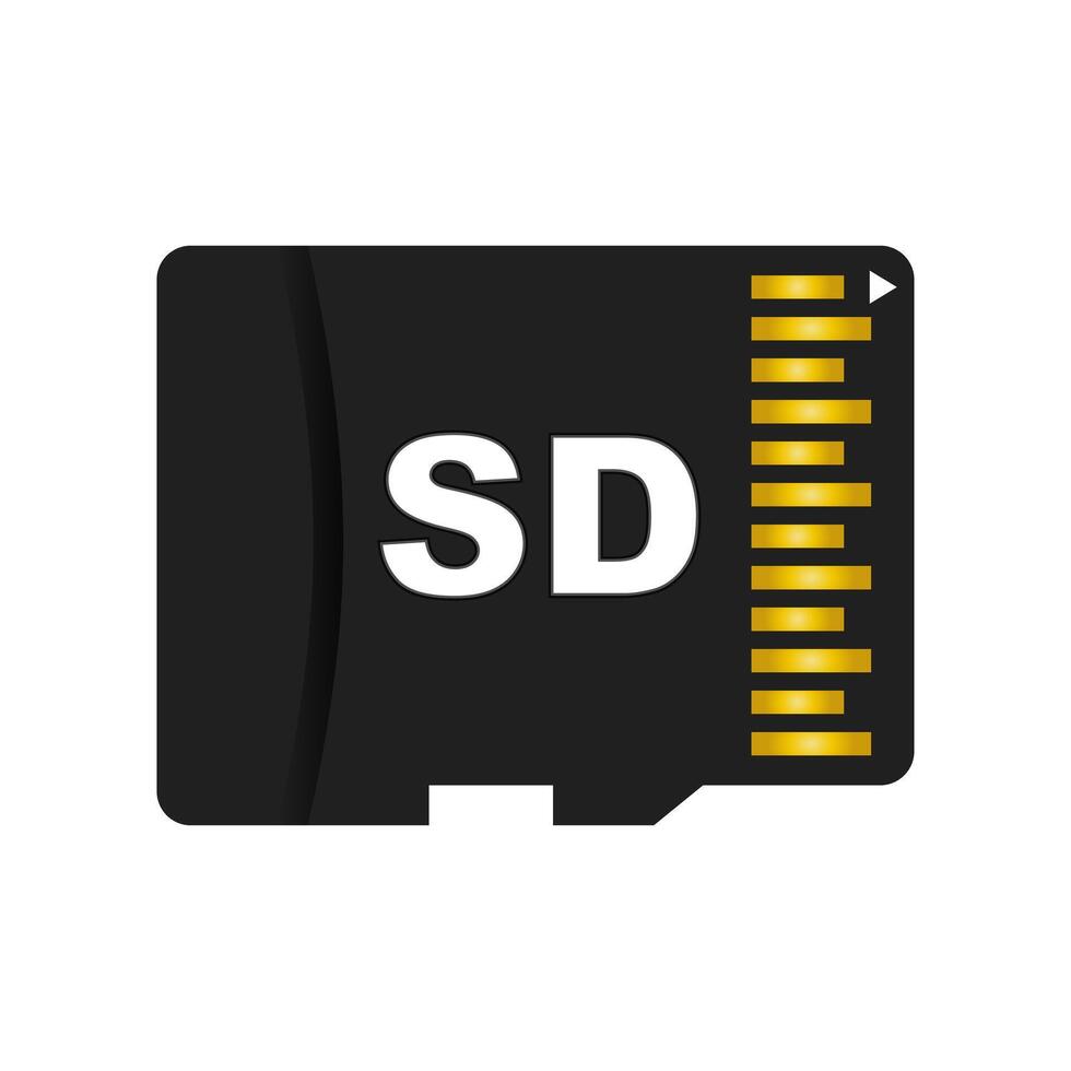 SD memory card icon. vector