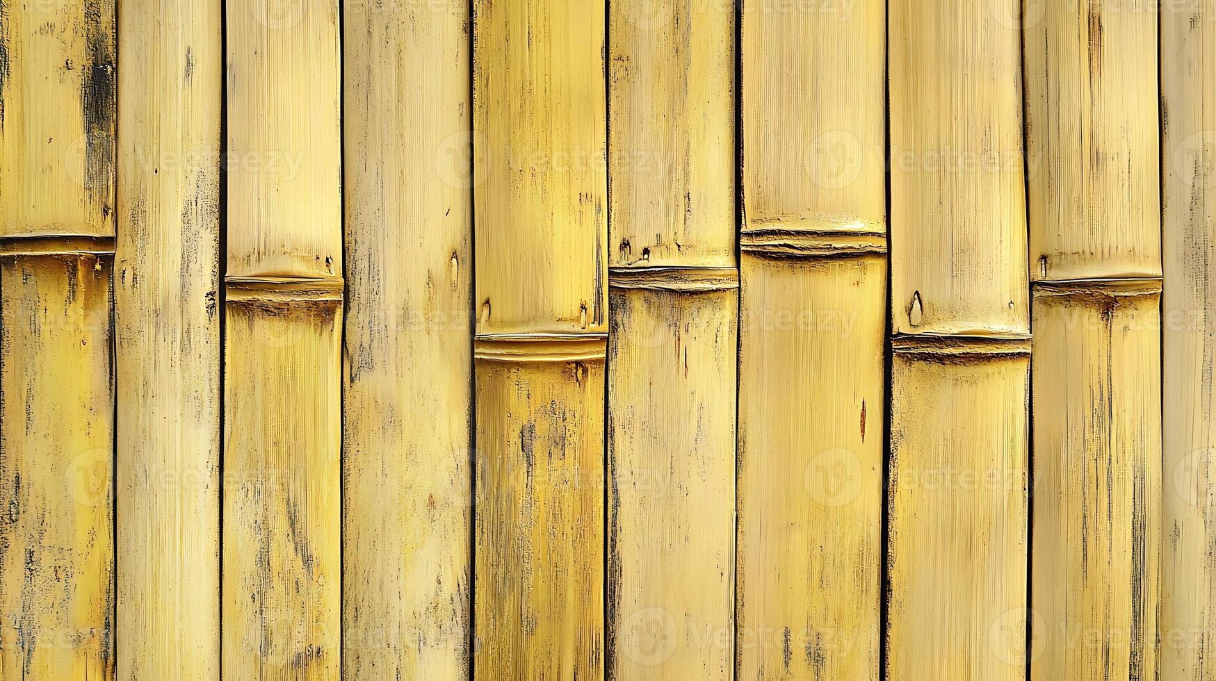 Natural bamboo texture with light yellowish tones and faint horizontal lines photo