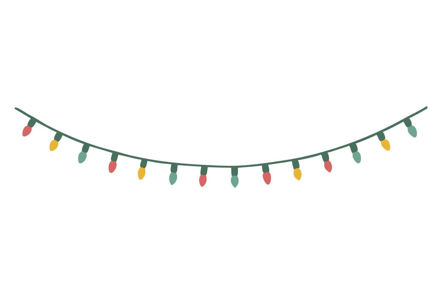 Vibrant Light String Art for Birthdays, Anniversaries light string for festival, colorful light string art illustration for christmas, new year, birthday, anniversary celebration vector