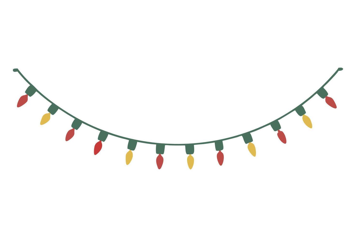 Festive Light String Illustrations light string for festival, colorful light string art illustration isolated on white background for christmas, new year, birthday, anniversary celebration vector