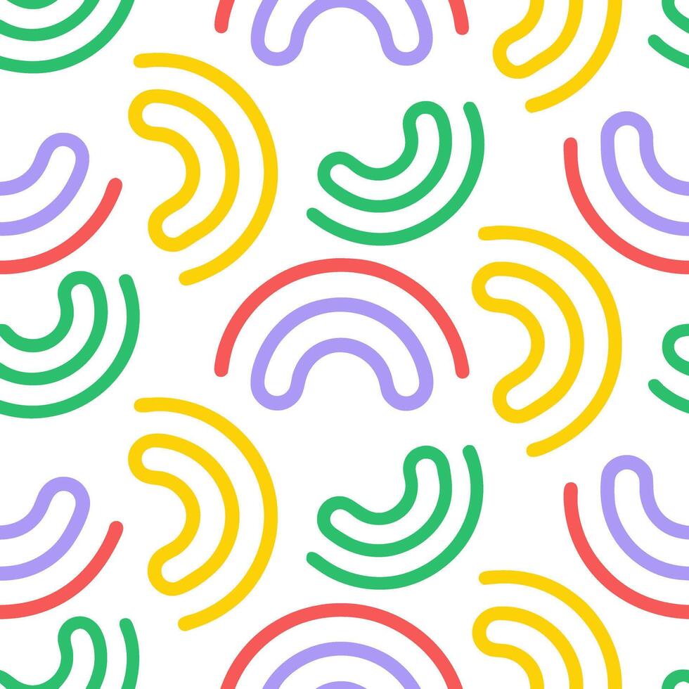 Cute and Colorful Rainbow Pattern Art cute beautiful hand drawn colorful line pattern art illustration vector