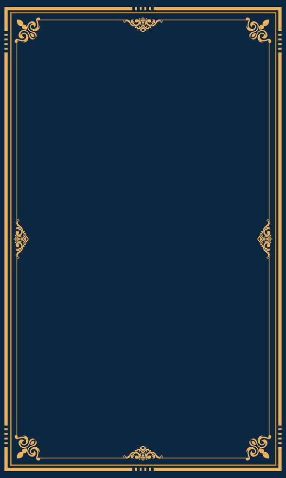 Abstract gold vintage frame invitation cover template vector