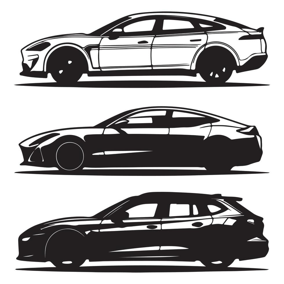 Graphic Art of a Flat Car Silhouette vector