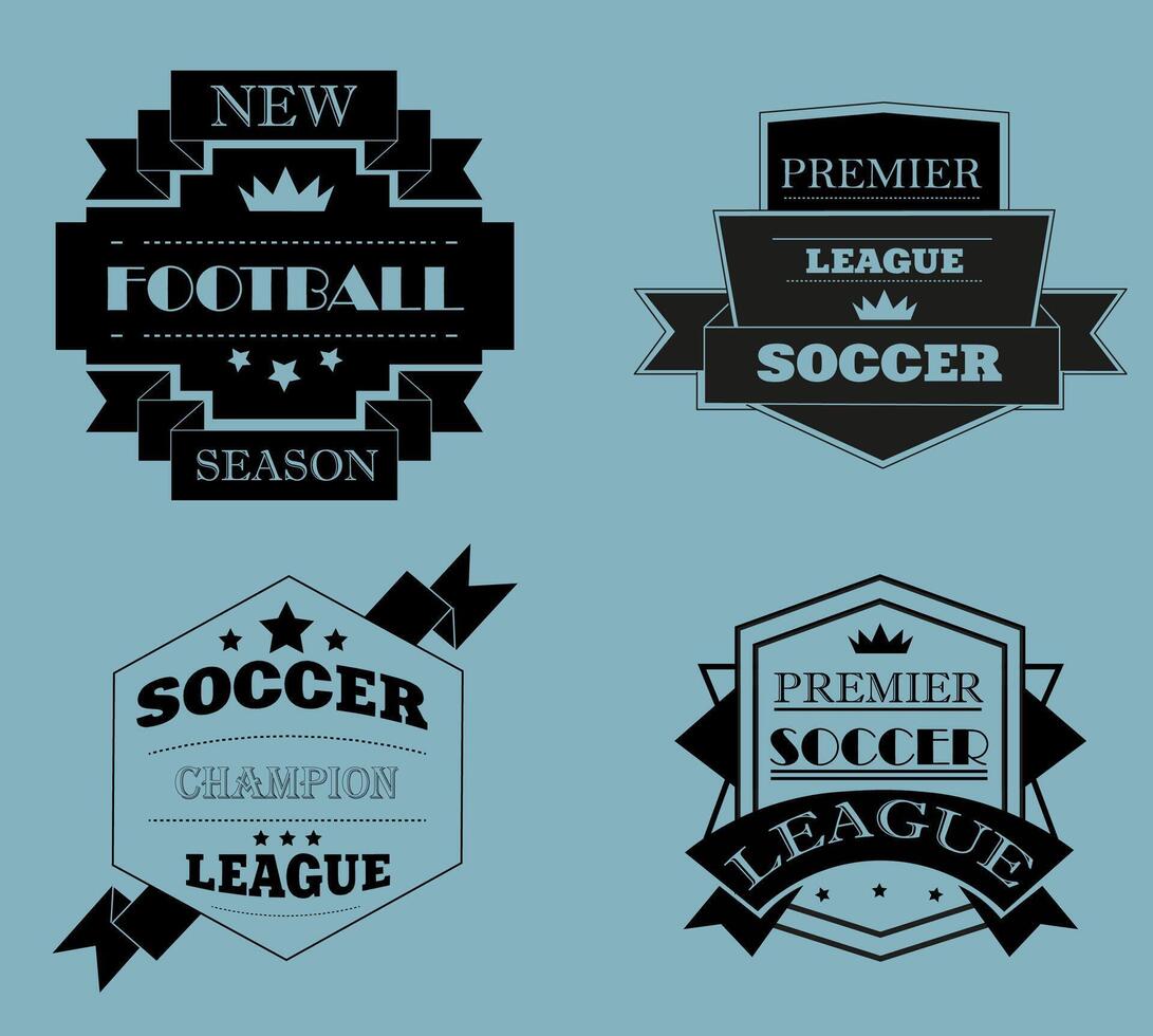 Set of football icons vector