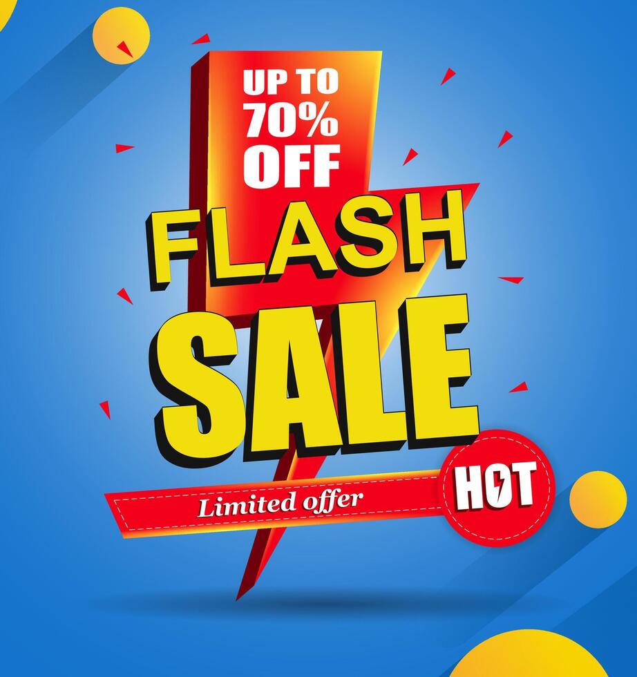 Abstract template fkash sale on blue background vector