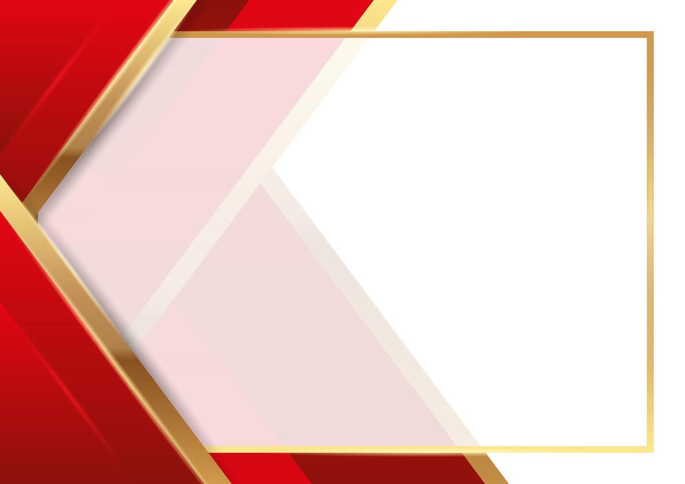 Abstract gold and red background frame vector