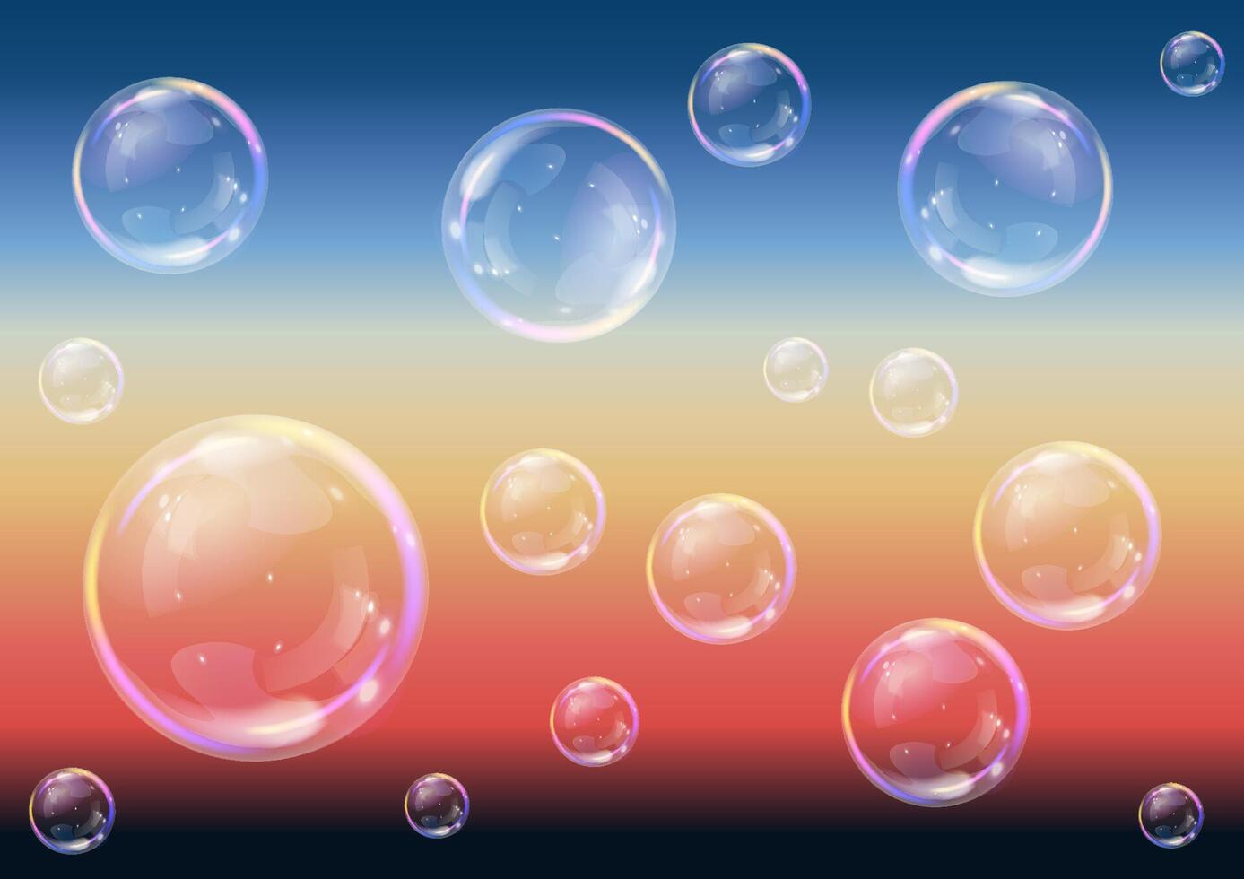 Soap bubbles on a gradient vector