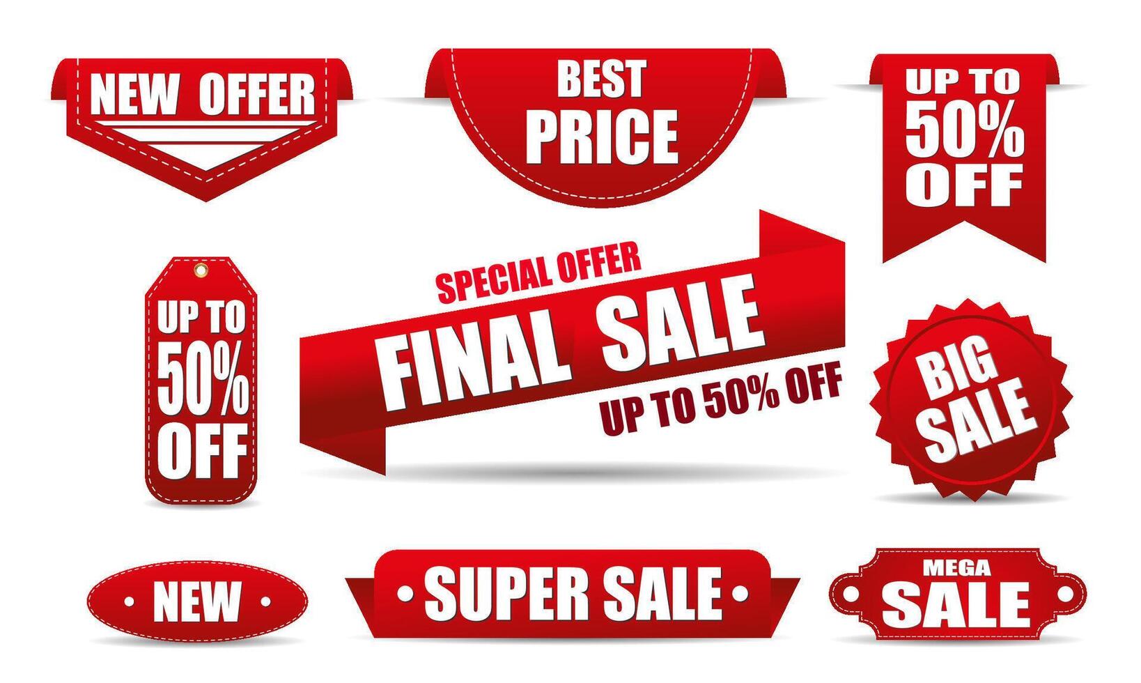 Sale signs collection vector