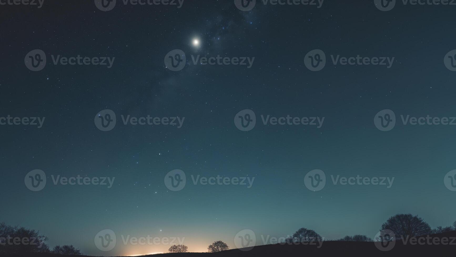 Night Sky Radiative cooling of the Earth's surface photo