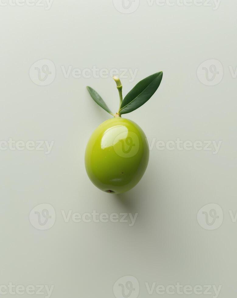 Olive on white background photo