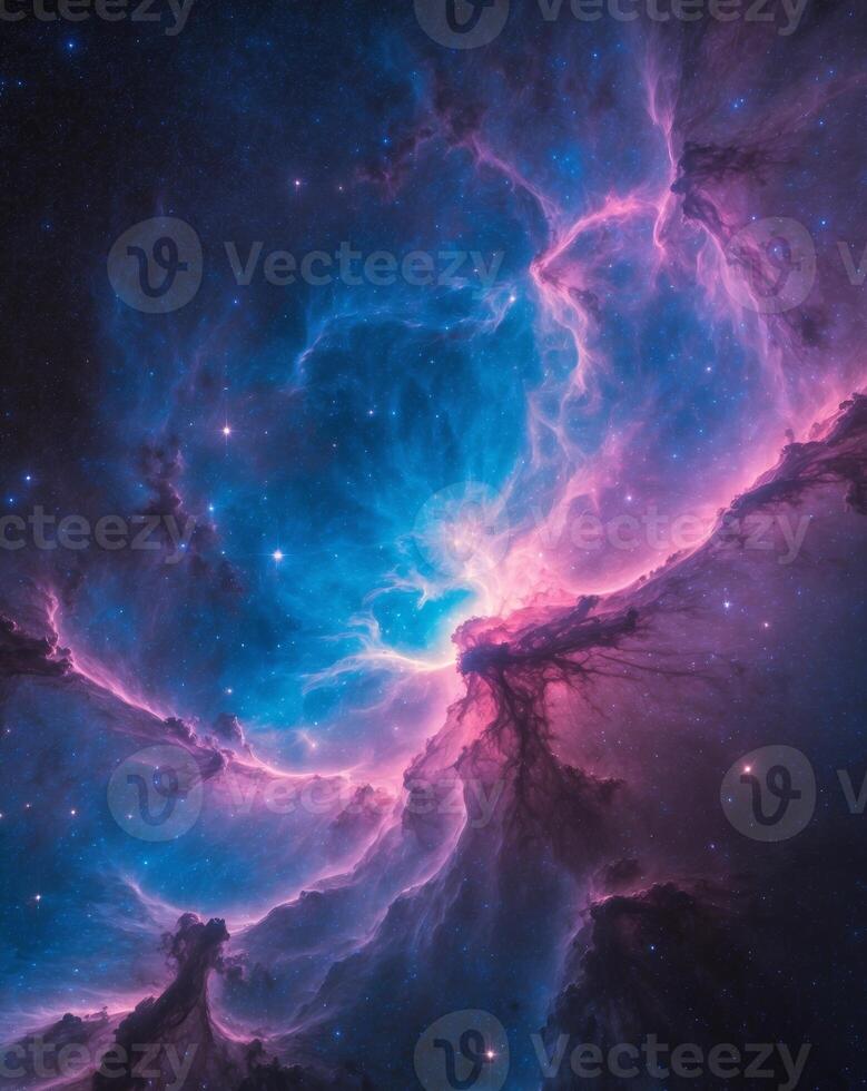 Cosmic Nebula Displays Vibrant Colors and Rich Textures of Deep Space photo