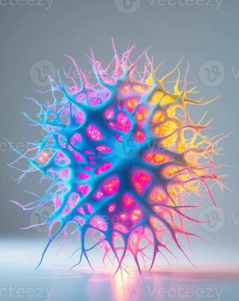 Colorful Neural Webs with Radiant Intersections. photo