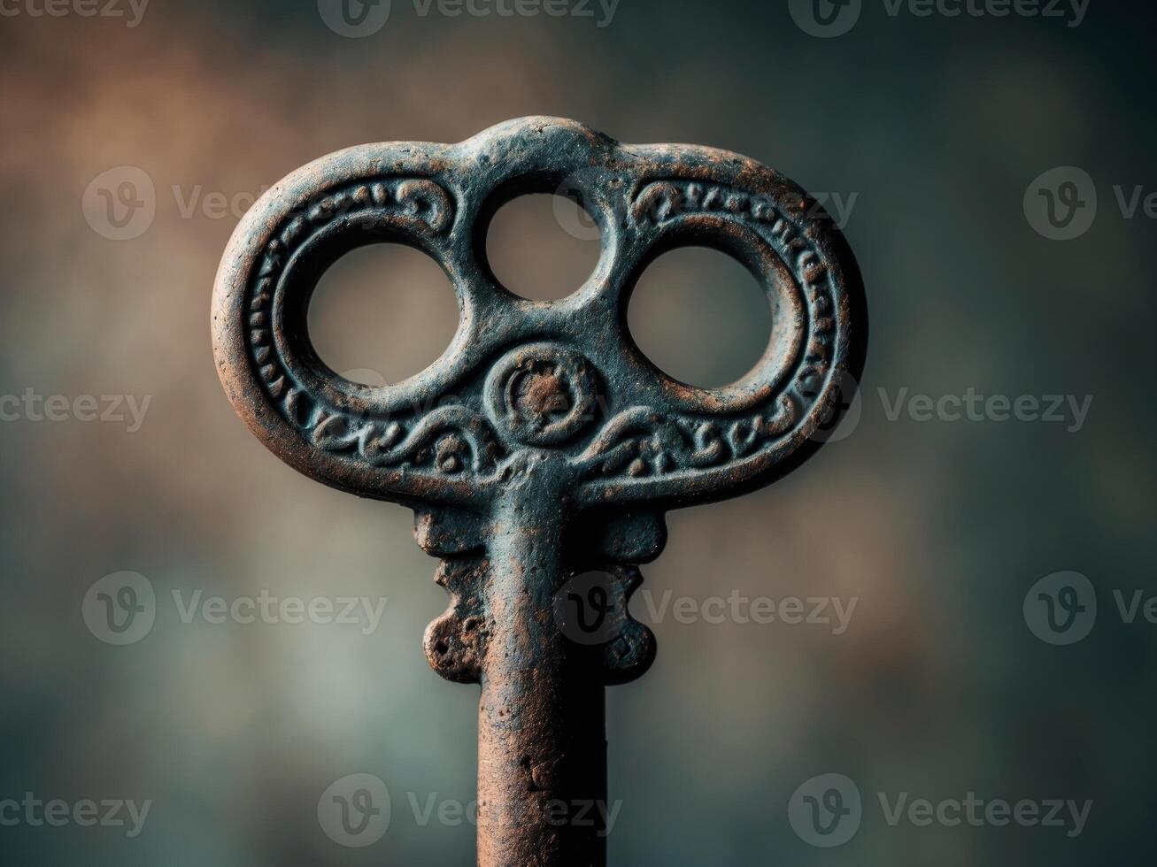 old key a close up of an old key with a nostalgic and mysterious photo