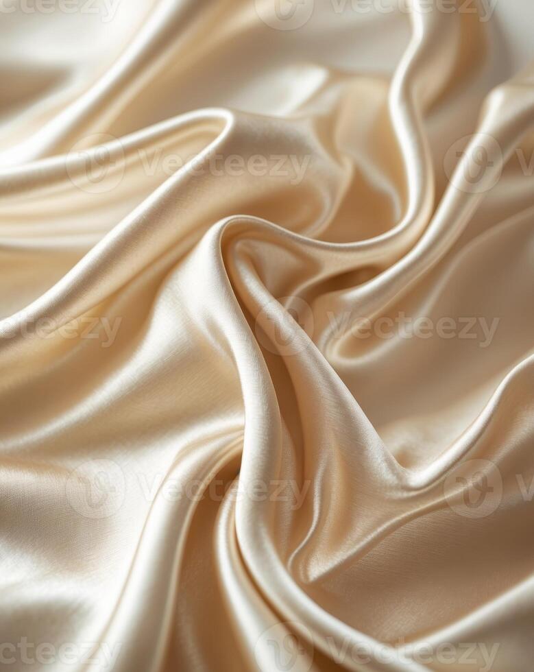 Abstract golden silk background with smooth flowing lines and luxurious texture. photo