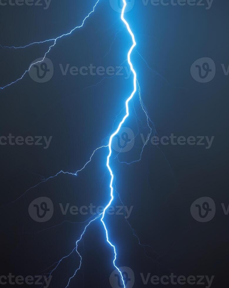 Lightning bolt on dark background photo