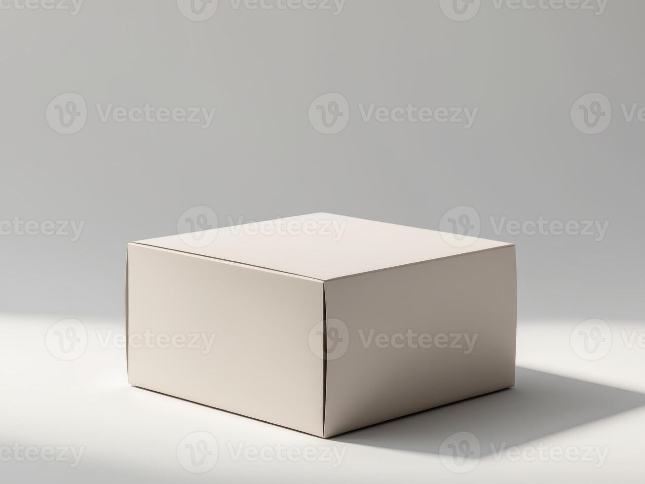 Blank Closed Craft Box Mockup in Side View Ideal for Creative Projects and Packaging Designs with Generous Copy Space for Customization and Branding Opportunities photo
