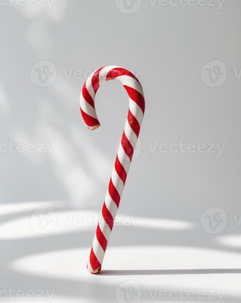 candy stripe cane stick new year concept. photo