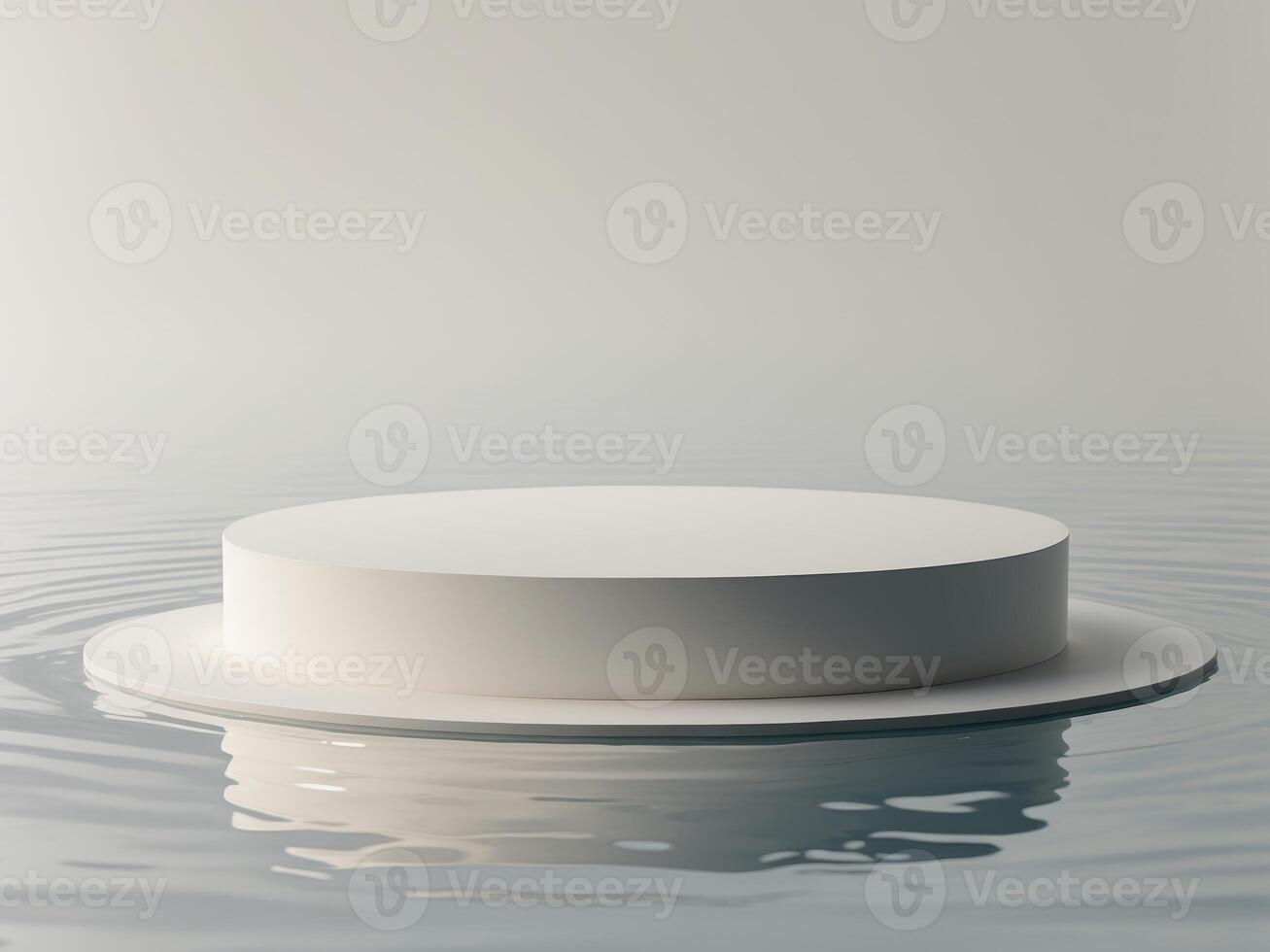 Elegant Round Podium in Soft Water Ripples Ideal for Stylish Product Displays and Presentations photo