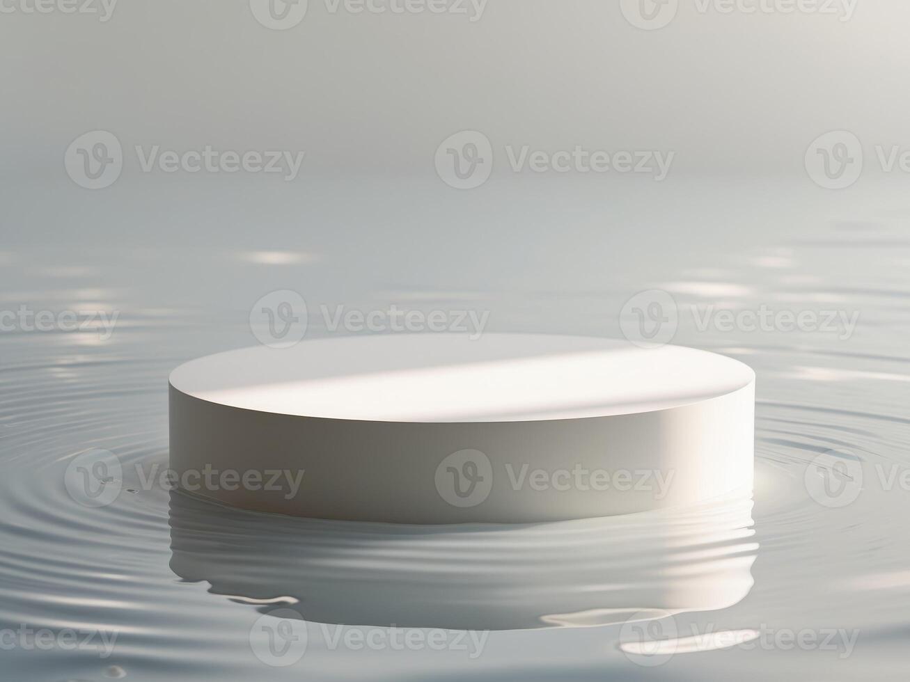 Elegant Round Podium in Soft Water Ripples Ideal for Stylish Product Displays and Presentations photo