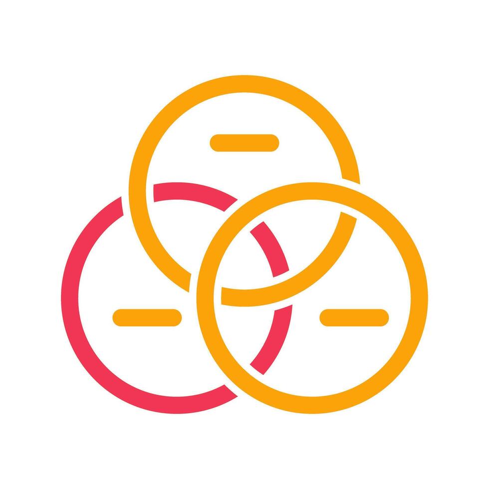 Venn Diagram Icon Design vector