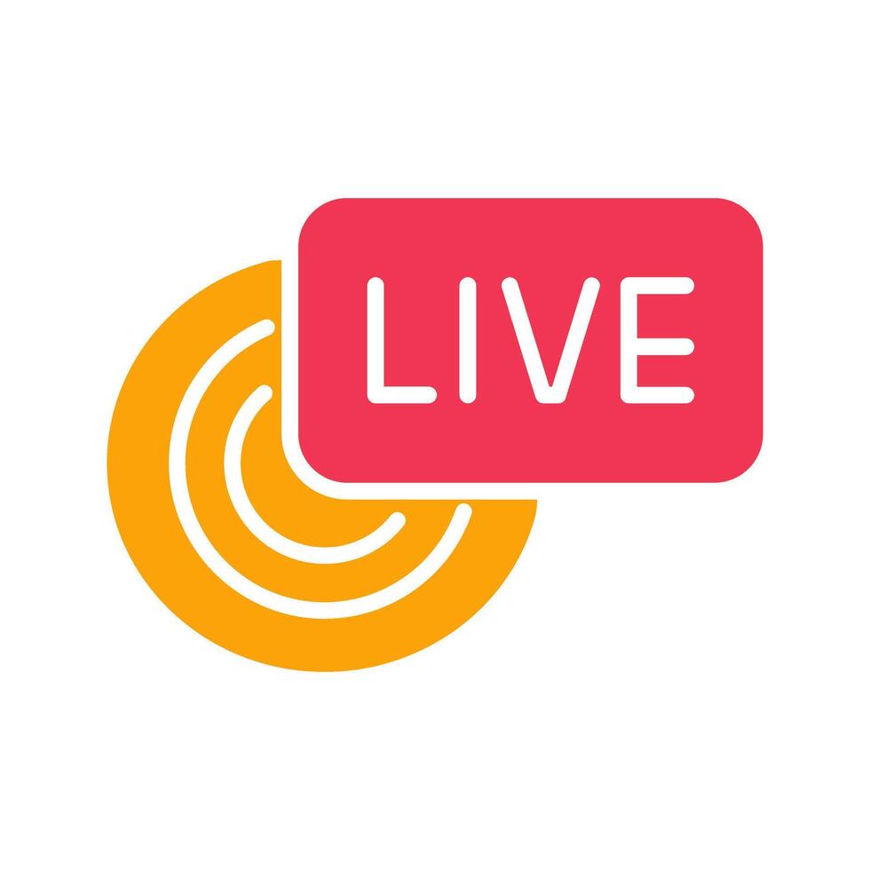 Live Broadcast Icon Design vector