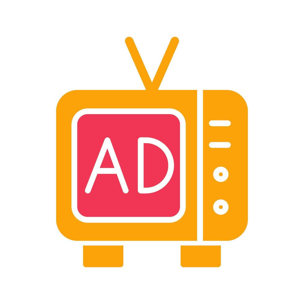 TV Commercial Icon Design vector