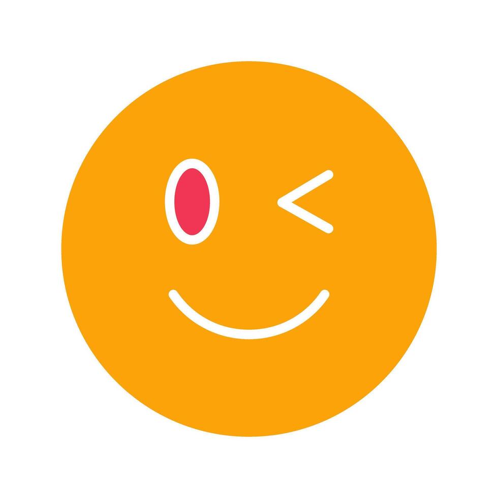 Winking Face Icon Design vector