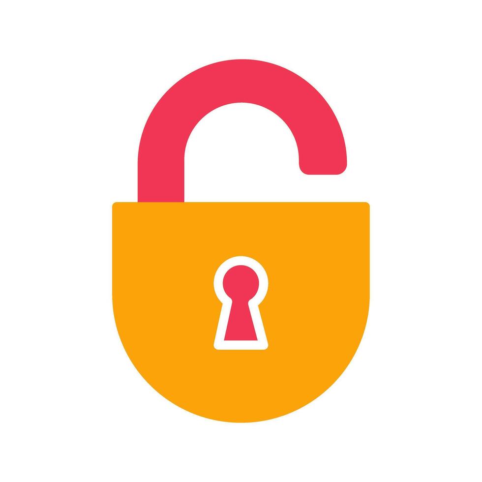 Open Lock Icon Design vector