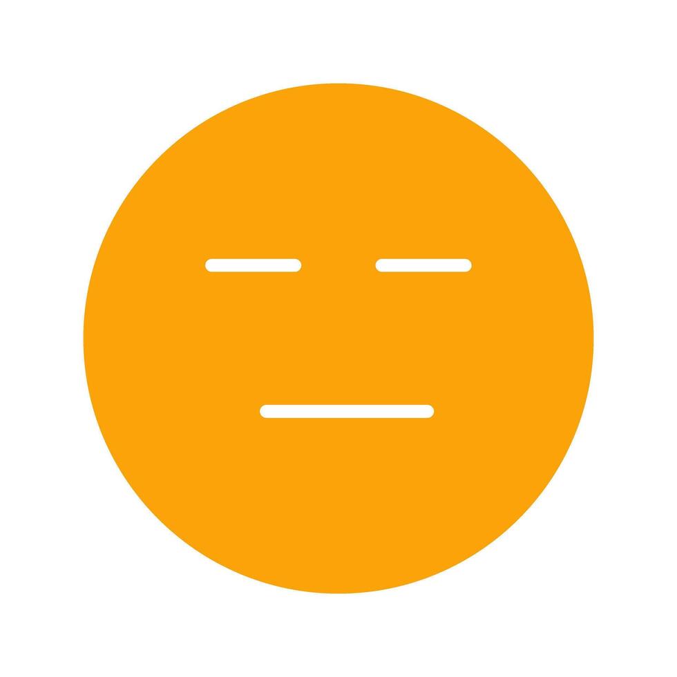 Neutral Face Icon Design vector