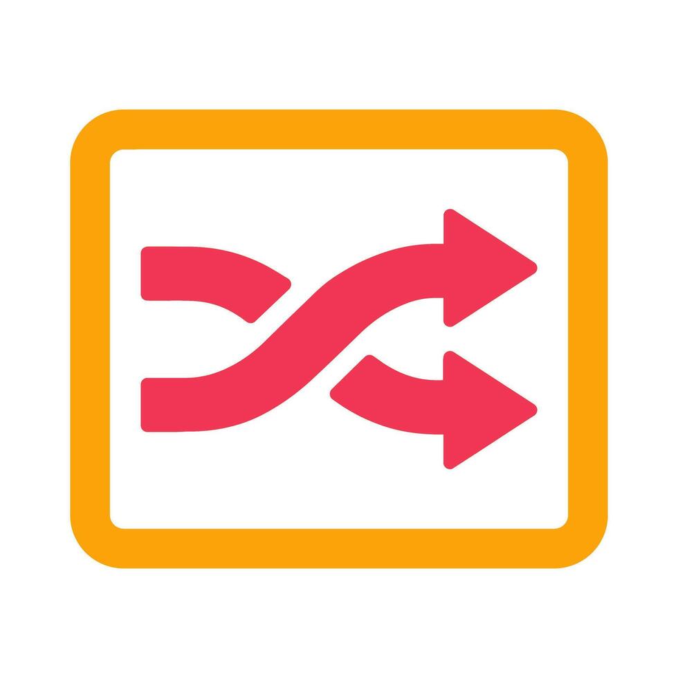 Shuffle Tracks Button Icon Design vector