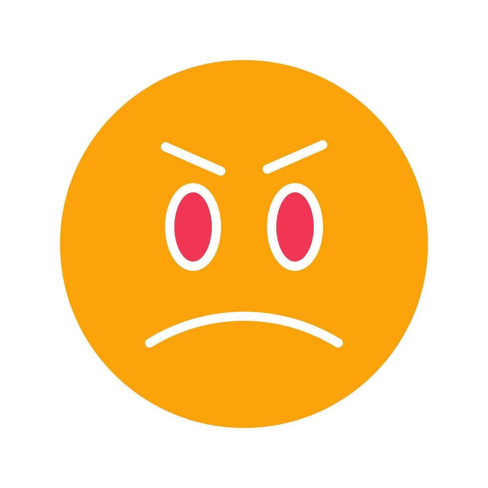Angry Face Icon Design vector