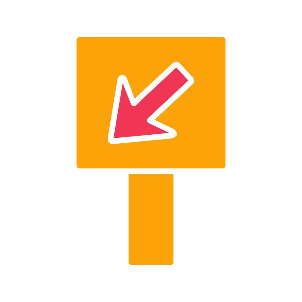 Diagonal Down Left Arrow Icon Design vector