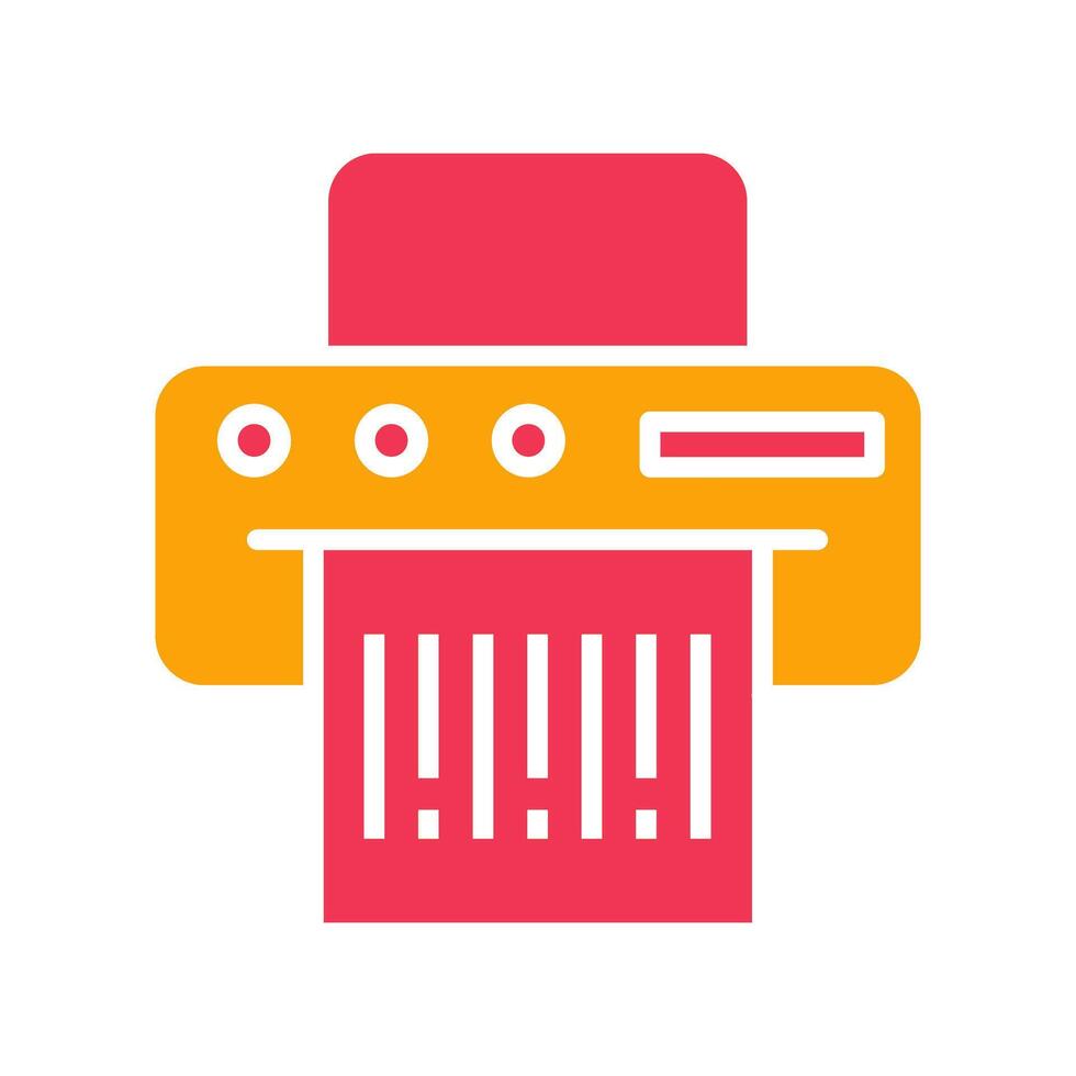 Barcode Printing Icon Design vector