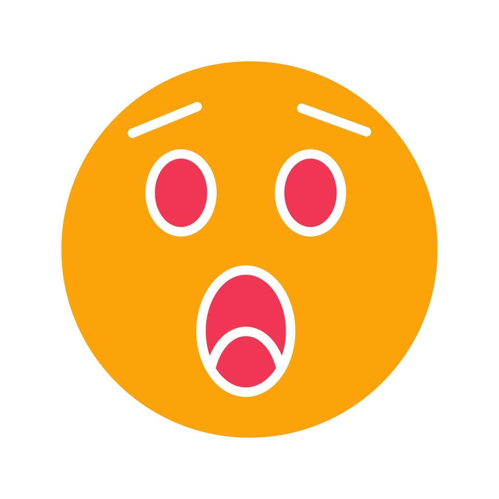 Astonished Face Icon Design vector