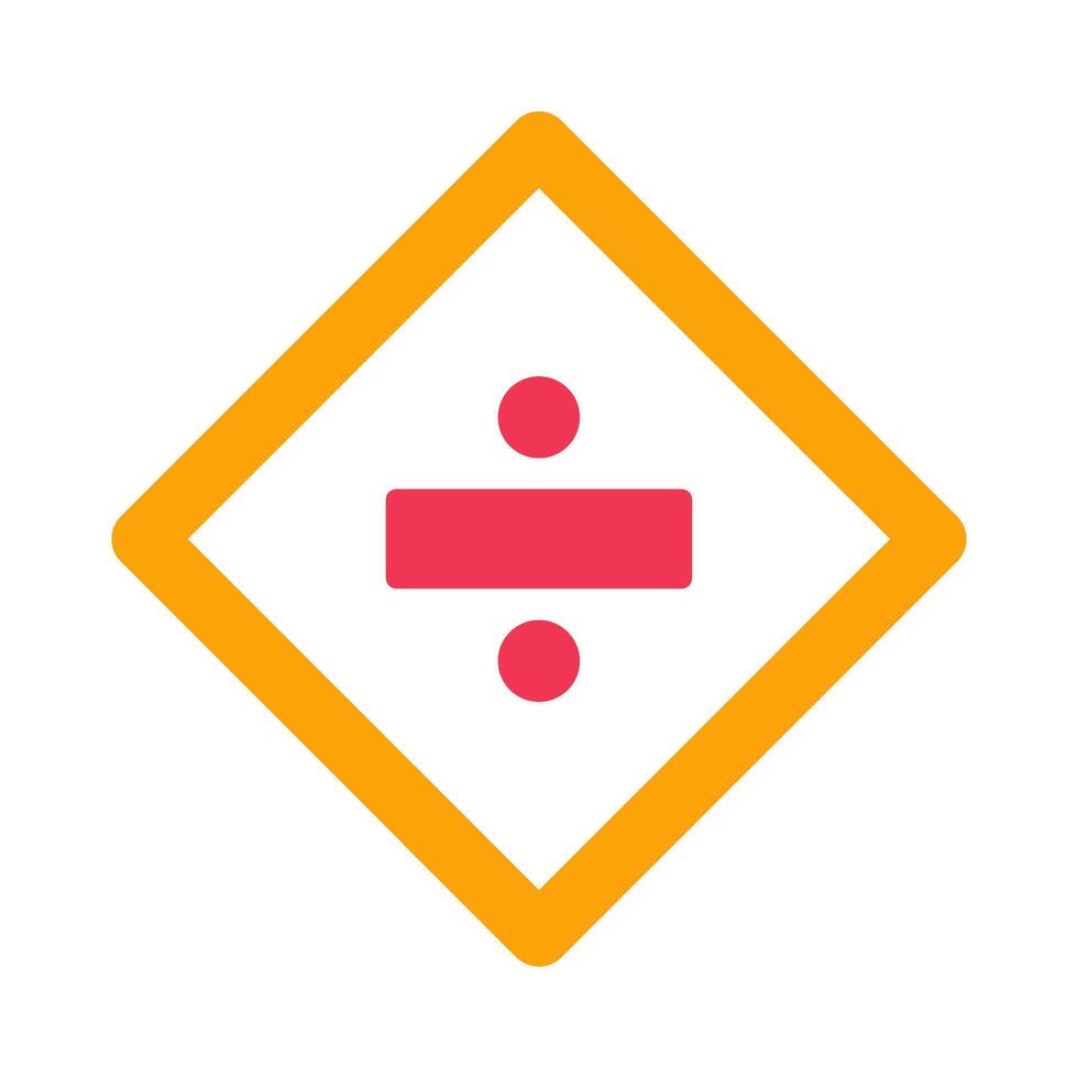 Division Sign Icon Design vector