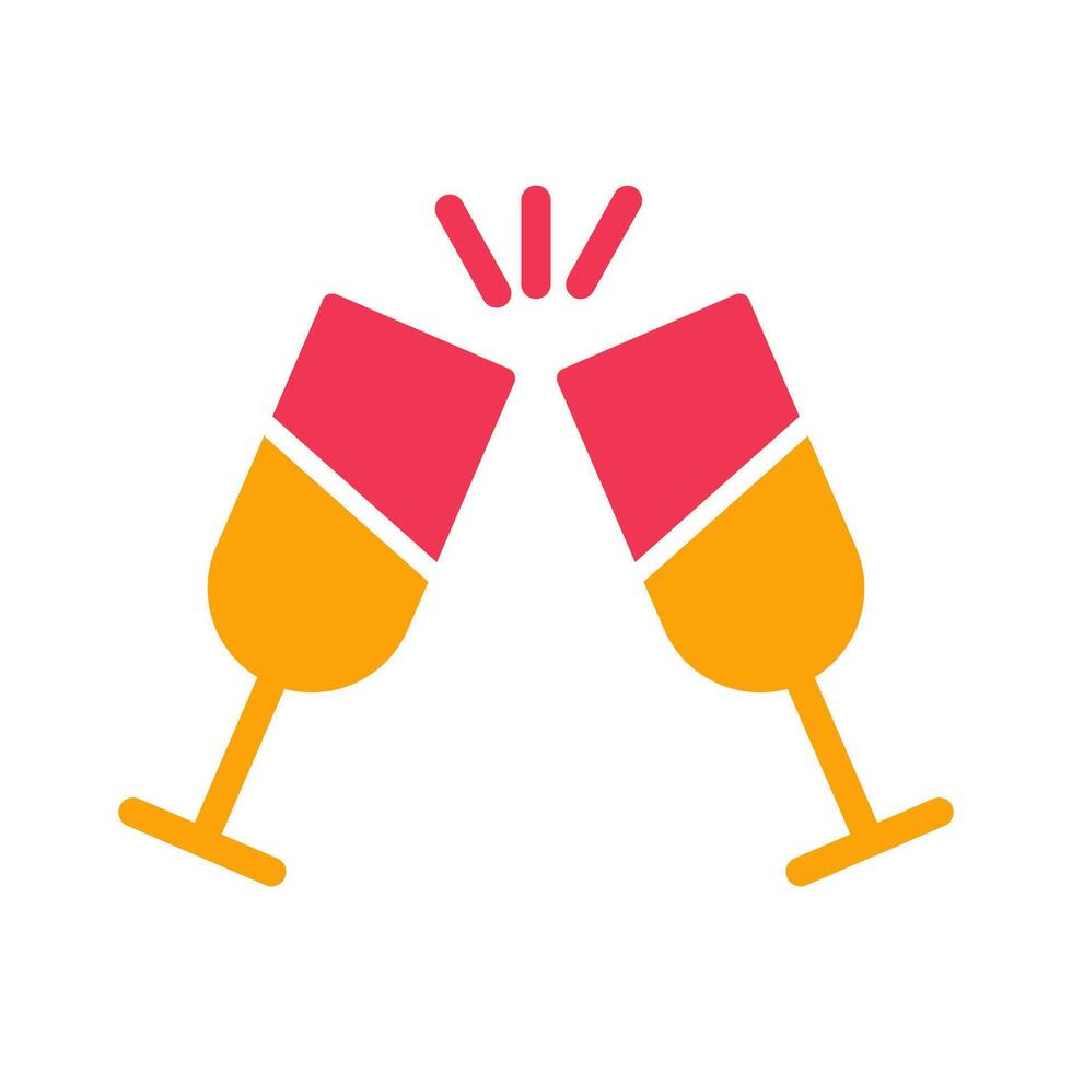 Champagne Toast Icon Design vector