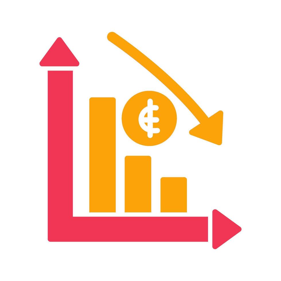 Money Down Icon Design vector