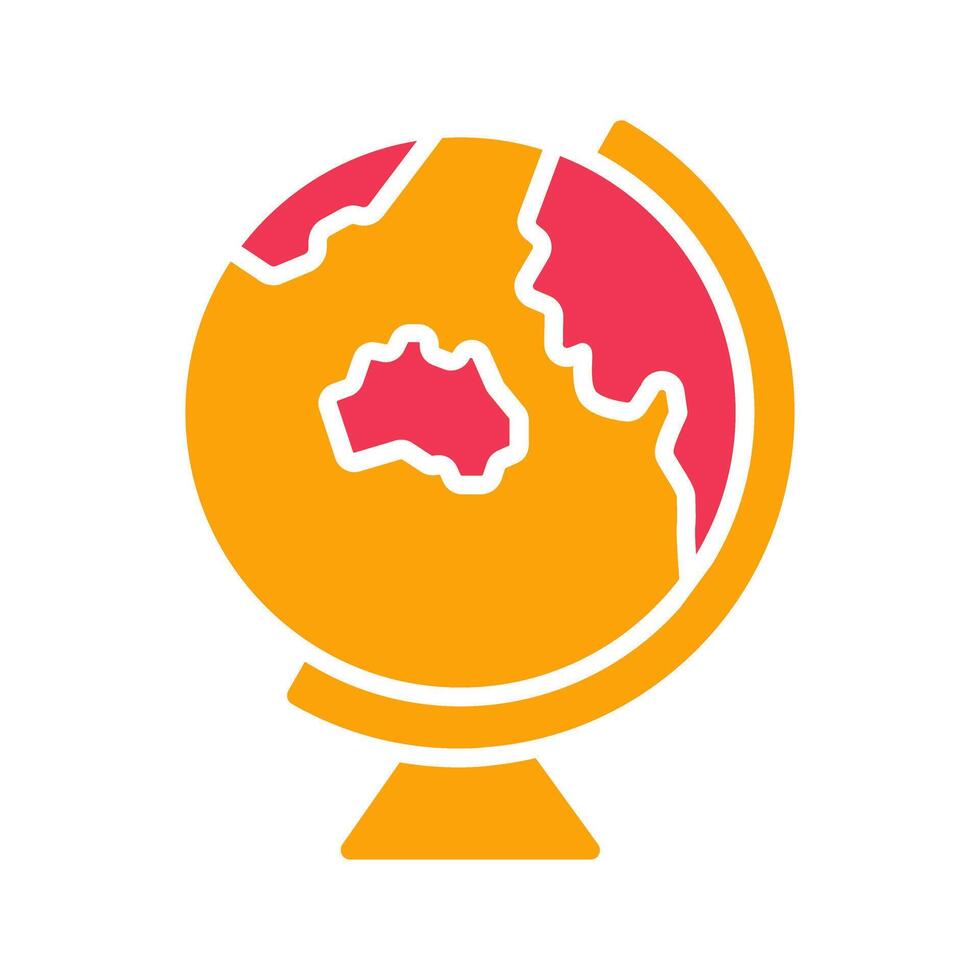 Earth Globe Asia Australia Icon Design vector