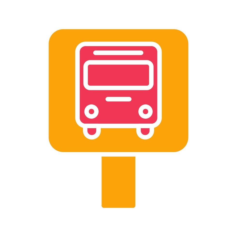 Bus Stop Icon Design vector