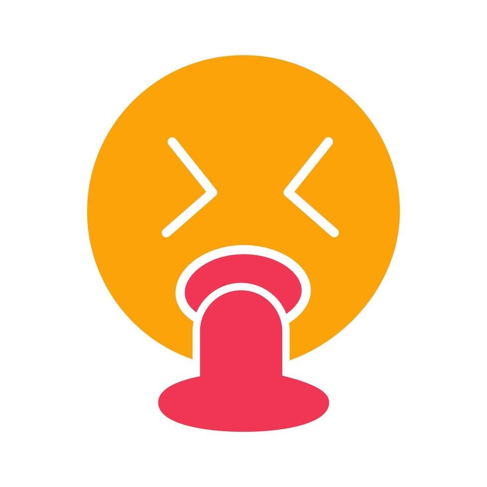 Face Vomiting Icon Design vector