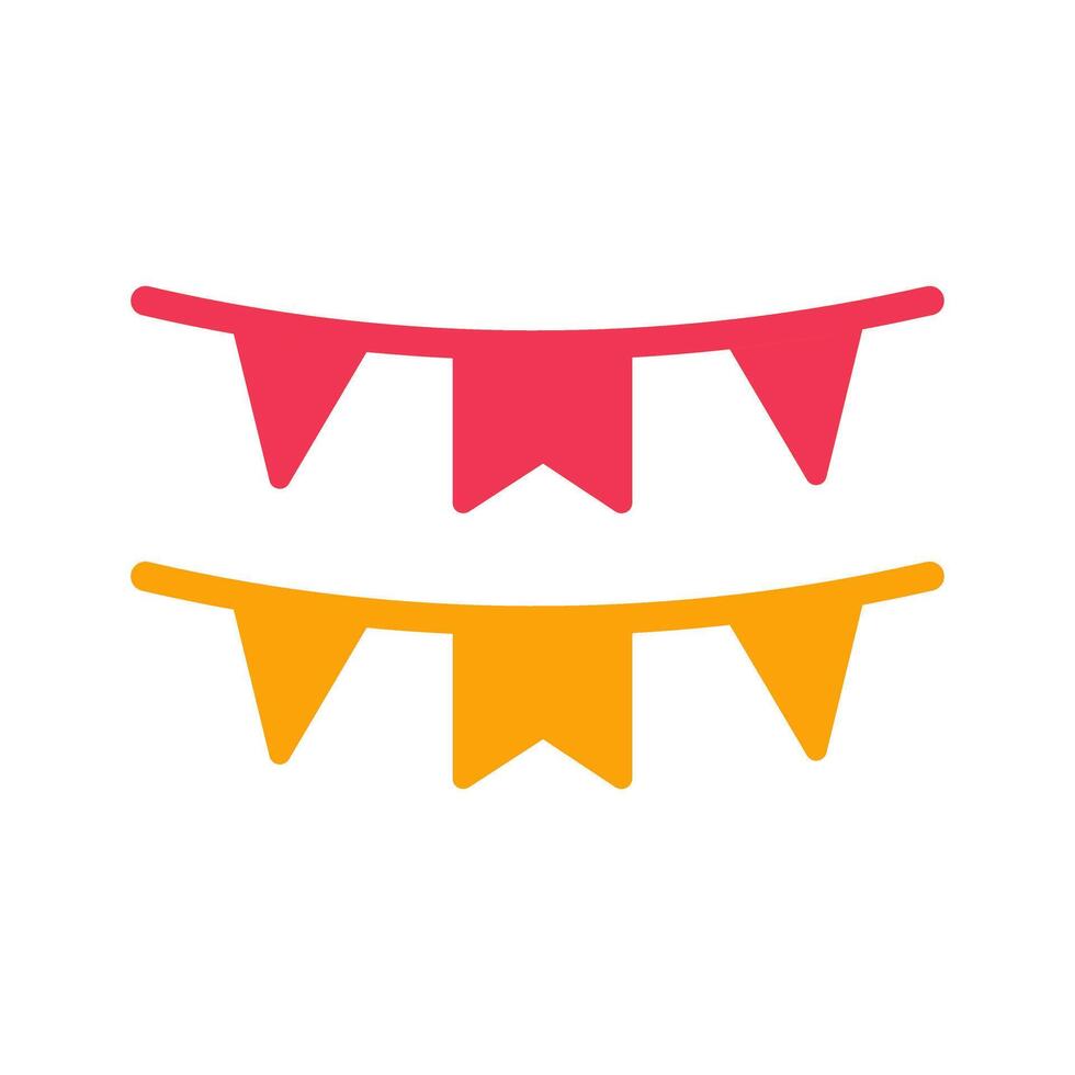 Bunting Flags Icon Design vector