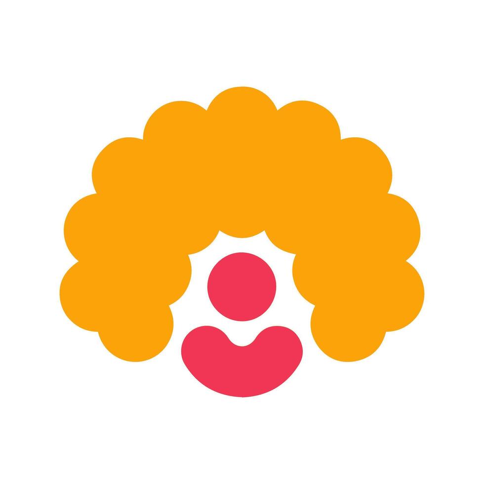 Clown Wig Icon Design vector