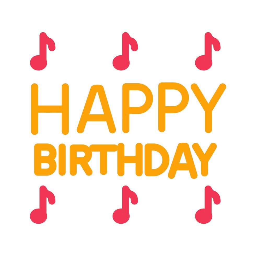 Happy Birthday Song Icon Design vector