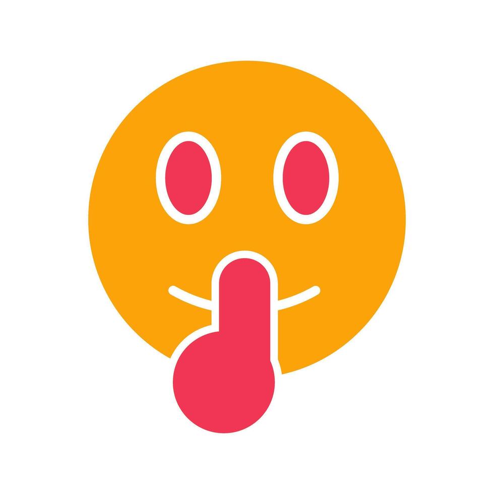 Shushing Face Icon Design vector