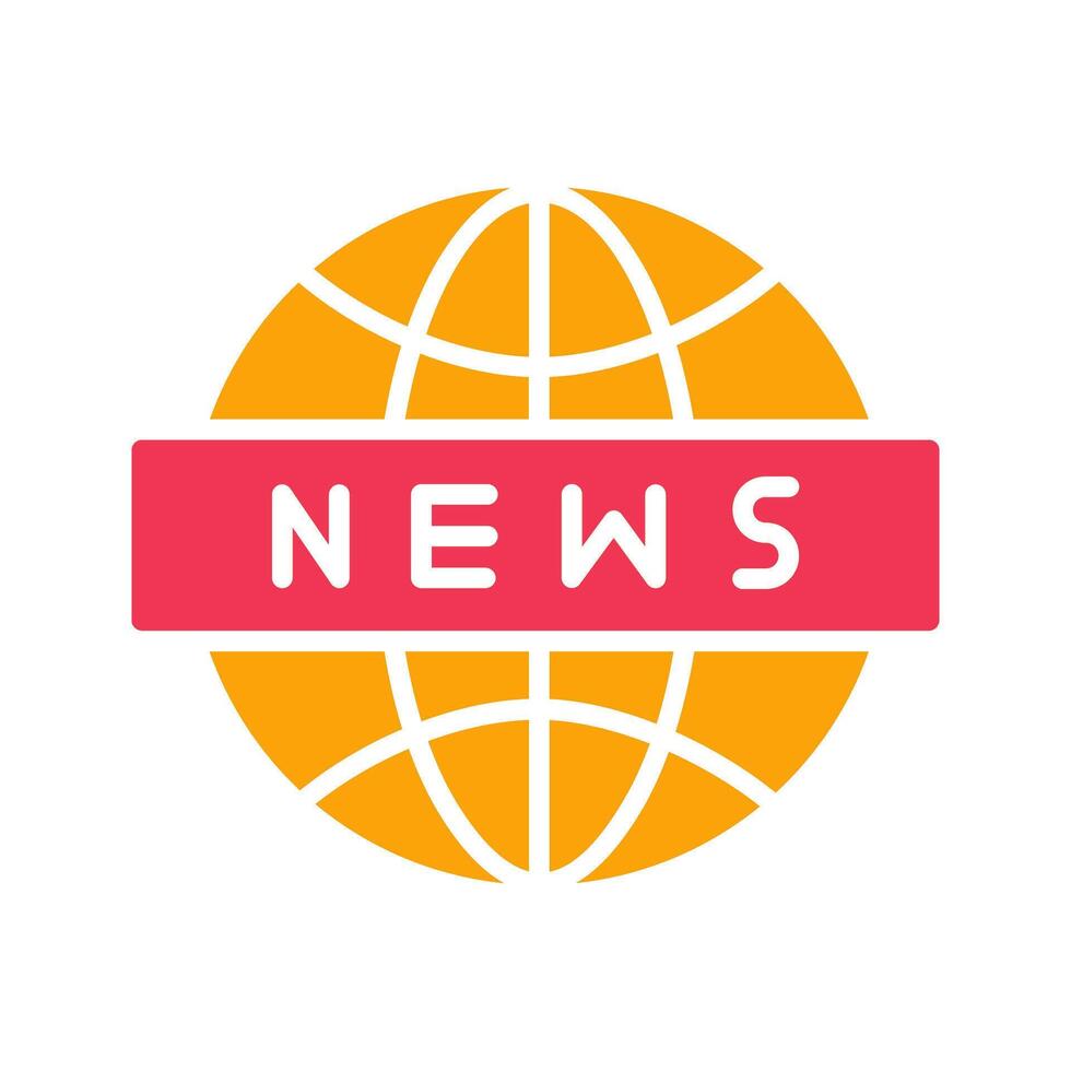 News Globe Icon Design vector