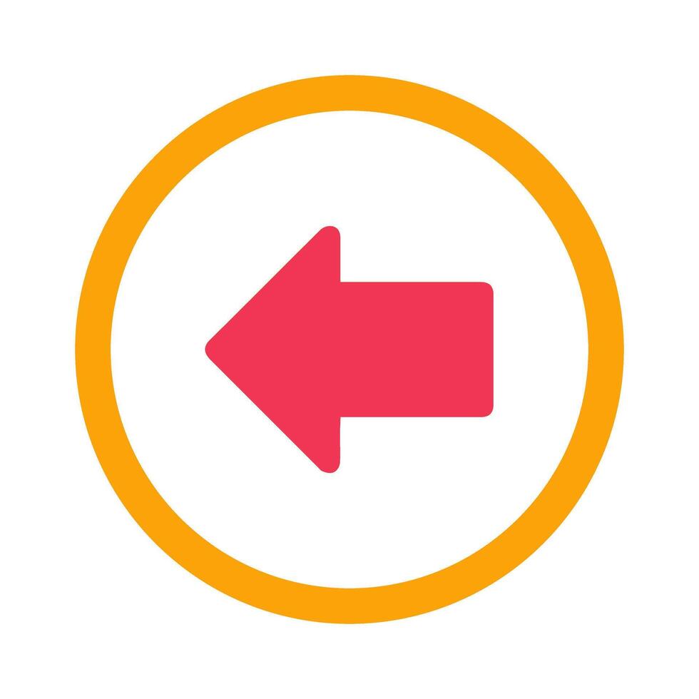 Left Arrow Icon Design vector